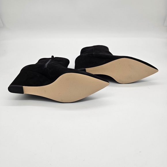NWT Talbots "Emma" Wedge Suede Boots Black 9.5 - Picture 5 of 10